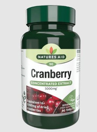 Natures Aid Cranberry 200mg (5000mg Equiv) - 90 Tabs