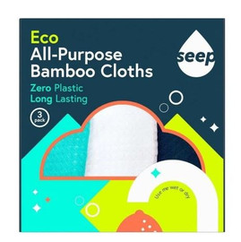 Seep 100% Bamboo All Purpose Cloths - Set of 3