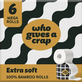 Who Gives A Crap Extra Soft Toilet Tissue - 6 Mega Rolls
