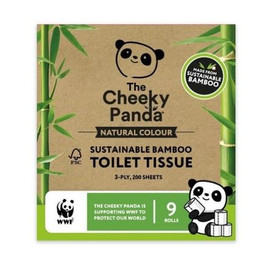 Cheeky Panda Natural Colour Bamboo Toilet Tissue - 9 Rolls