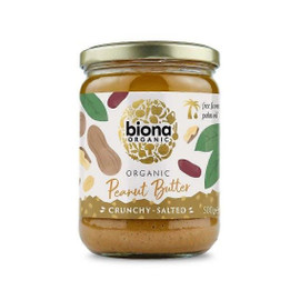 Biona Organic Peanut Butter Crunchy with Sea Salt - 500g