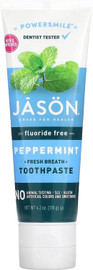 Jason Powersmile Peppermint Fresh Breath Toothpaste Fluoride Free - 119g