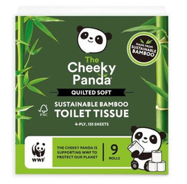 Cheeky Panda The Cheeky Panda Luxury Quilted Bamboo Toilet Tissue - 9 Rolls