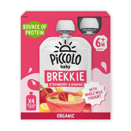 Piccolo Organic Strawberry & Banana Brekkie - 4 Pack (100g each)