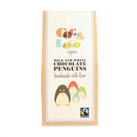 Cocoa Loco Organic White & Milk Chocolate Penguins - 100g