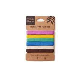 Wild and Stone Plastic Free Hair Ties Multicolour - 6 Pack