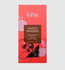 Vivani Choco Dragees Cranberry - 75g