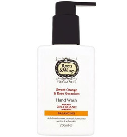 Roots and Wings Organic Sweet Orange & Rose Geranium Hand Wash - 250ml