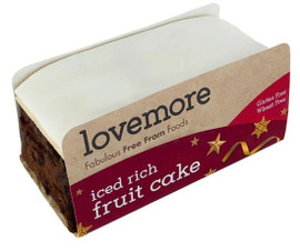 Lovemore Foods Gluten Free Iced Fruit Cake Slab - 330g