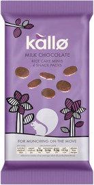 Kallo Mini Milk Choco Rice Cakes - 4x21g each