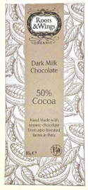 Roots and Wings Organic Dark Milk Chocolate Bar 50% Cocoa - 80g
