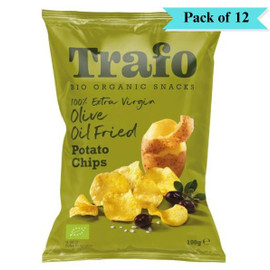 Trafo Organic Chips Extra Virgin Olive Oil - Pack of 12 (100g each)