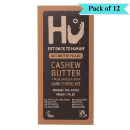 Hu Dark Chocolate Bar Cashew Butter and Vanilla - Pack of 12 (60g each)