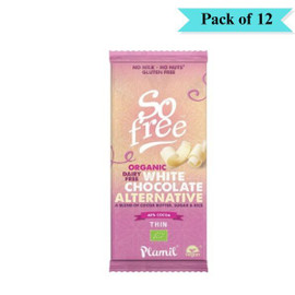 Plamil So Free Organic White Chocolate Alternative - Pack of 12 (70g each)