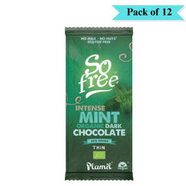 Plamil So Free Intense Mint Chocolate Organic - Pack of 12 (80g each)
