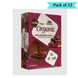 NuGo Organic Dark Chocolate Pomegranate Bar - Pack of 12 (50g each)