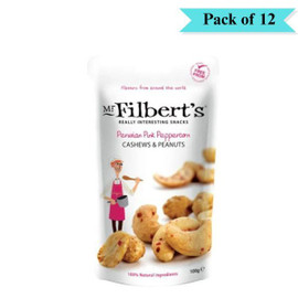 Mr Filberts Peruvian Pink Peppercorn Cashews & Peanuts - Pack of 12 (100g each)