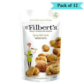 Mr Filberts Spring Wild Garlic Mixed Nuts - Pack of 12 (100g each)