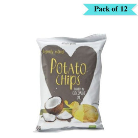 Trafo Organic Chips Fried in Coconut Oil - Pack of 12 (100g each)