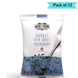 Made For Drink English Heritage Vegan Dorset Sea Salt Crisps - Pack of 12 (150g each)
