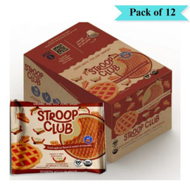 Stroop Club Organic Plant Based Apple Pie Caramel Stroopwafel - Pack of 12 (65g each)