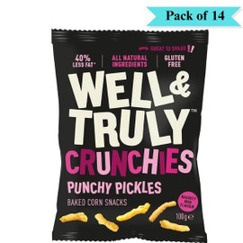 Punchy Pickles Crunchies Snack - Pack of 14 (100g each)