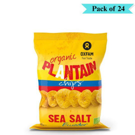 Organic Plantain Chips Salt - Pack of 24 (85g each)
