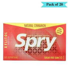 Cinnamon Xylitol Gum - Pack of 20 (10 pieces each)
