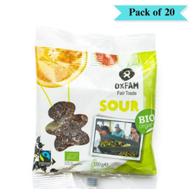 Organic Sour Gummy Bears - Pack of 20 (100g each)