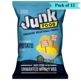 Junk Organic Potato Crisps - Pack of 12 (100g each)