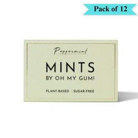 Oh My Gum Sugar-Free Plant-Based Allergen-Free Mints - Pack of 12 (18g each)