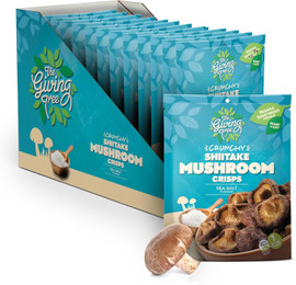 Giving Tree Snacks Shiitake Mushroom Sea Salt - Pack of 12 (42g each)
