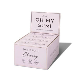 Oh My Gum Chewing Gum Natural Cherry Flavour - Pack of 12 (19g each)
