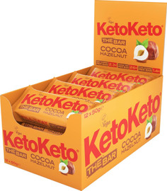 KetoKeto Cocoa Hazelnut Bar - Pack of 12 (50g each)