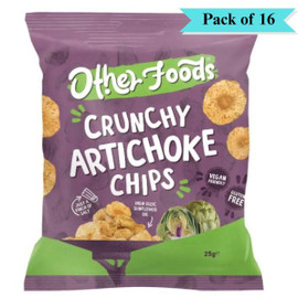 Other Foods Crunchy Artichokes Chips - Pack of 16 (25g each)