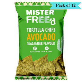 Mister Free'd Tortilla Chips Avocado - Pack of 12 (135g each)