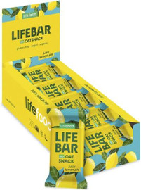 Life Food Organic Lifebar Oat Snack Juicy Lemon Pie - Pack of 15 (40g each)