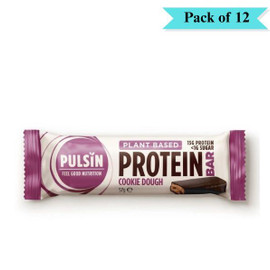 Pulsin Chocolate Enrobed Protein Bar Cookie Dough - Pack of 12 (57g each)
