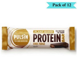 Pulsin Chocolate Enrobed Protein Bar Choc Fudge - Pack of 12 (57g each)