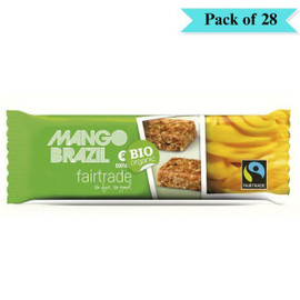 Oxfam Fair Trade Organic Mango Brazil Nut Bar - Pack of 28 (40g each)