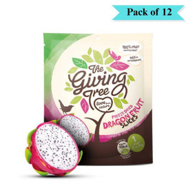 Giving Tree Snacks Freeze Dried Dragon Fruit Crisps - Pack of 12 (18g each)