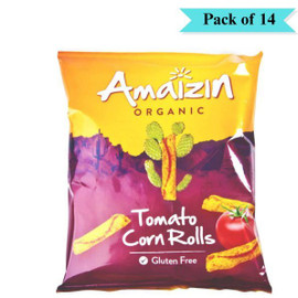 Amaizin Corn Rolls Tomato Organic - Pack of 14 (100g each)