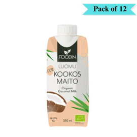 Foodin Organic Coconut Milk - Pack of 12 (330ml each)