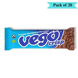 Vego Crisp Creamy Chocolate & Rice Crisps - Pack of 20 (40g each)