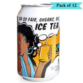 Oxfam Fair Trade Organic Ice Tea - Pack of 12 (330ml each)