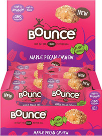 Bounce Plant Protein Maple Pecan Cashew Ball - Pack of 12 (35g each)