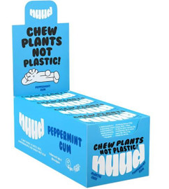 NUUD Peppermint Plastic Free Sugar Free Chewing Gum - Pack of 12 (18g each)