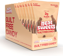 Neat Sweets Low Sugar Plant Based Fizzy Cola Bottles - Pack of 12 (50g each)