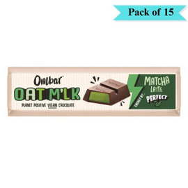 Ombar Perfect Ted Oat M'lk Matcha Latte Filled Chocolate Bar - Pack of 15 (42g each)