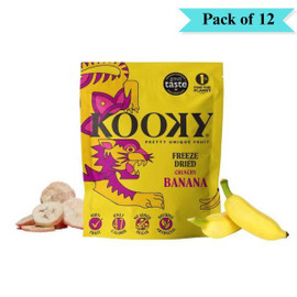 Kooky Freeze Dried Banana Crispy - Pack of 12 (12g each)